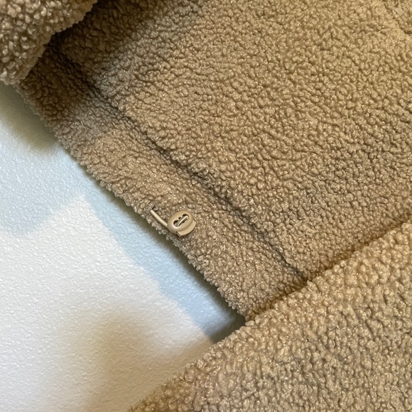 Bailey/44 Tan Teddy Half-Zip Oversized Sherpa Pullover - Picture 3 of 7
